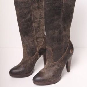 Frye Harlow Campus Dark Leather Boots 8.5